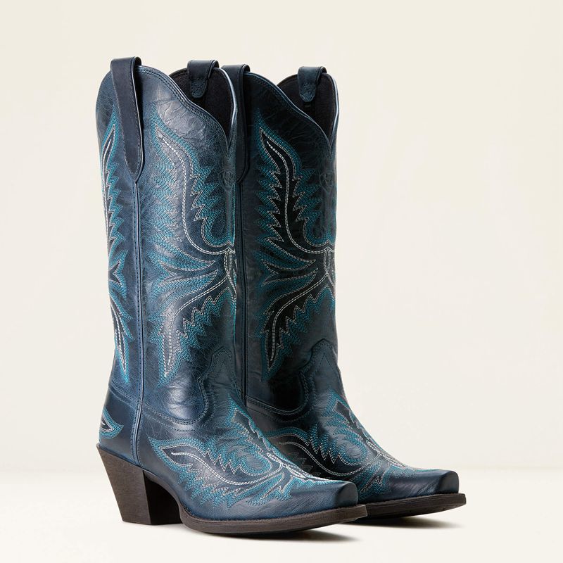 Ariat Round Up Collins Western Boot Fresh Denim Femme | LAB-80981010