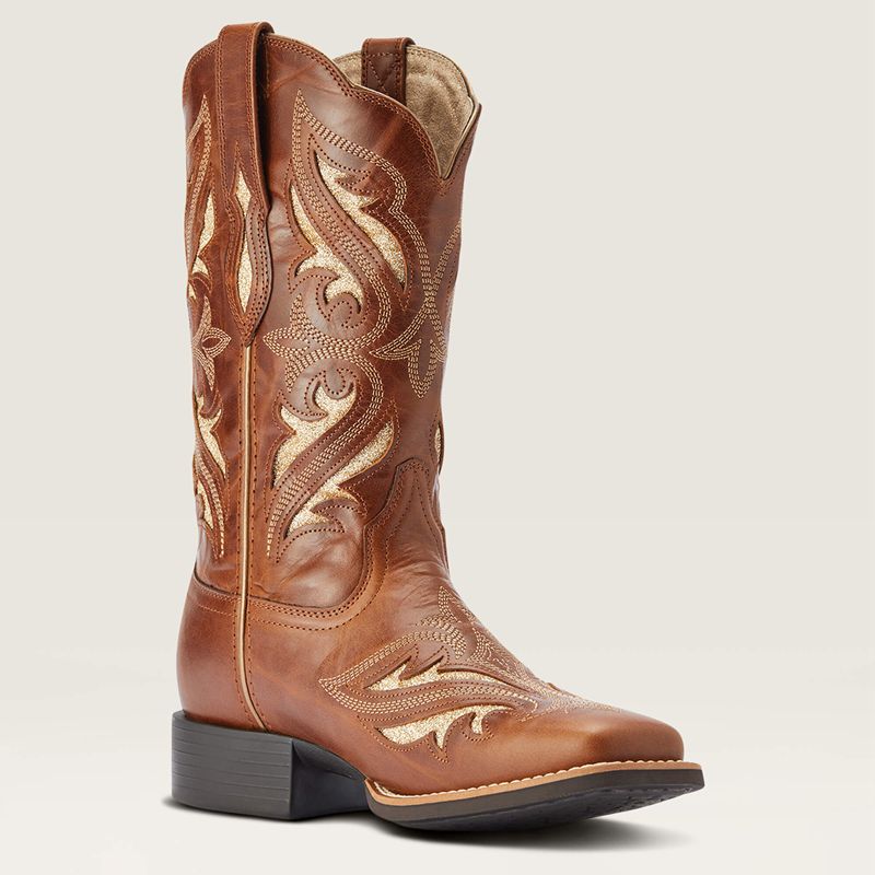 Ariat Round Up Bliss Western Boot Midday Tan Femme | DPE-21433768