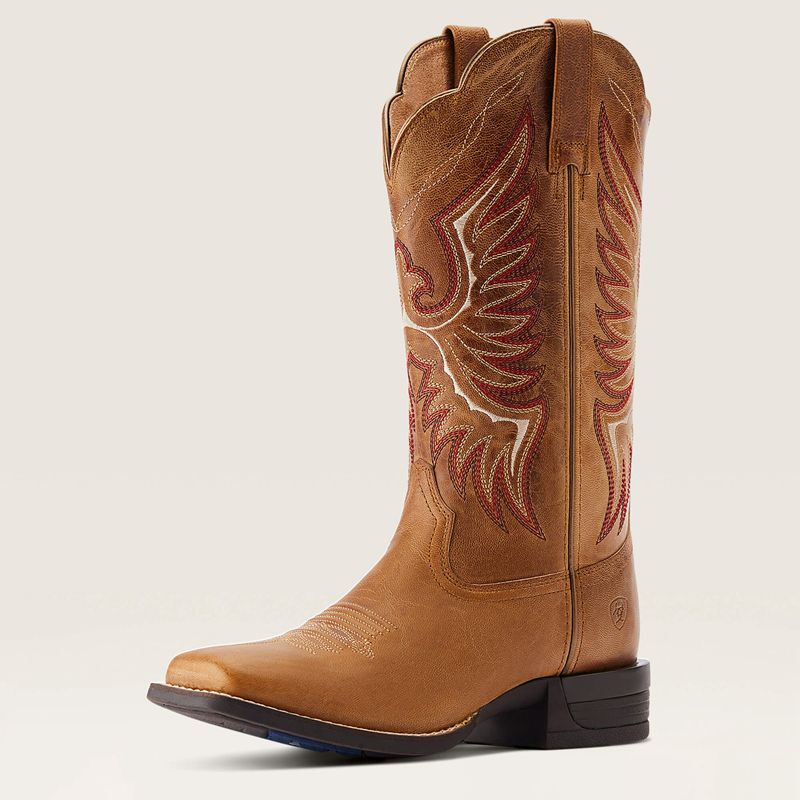 Ariat Rockdale Western Boot Almond Buff Femme | LDI-00996070