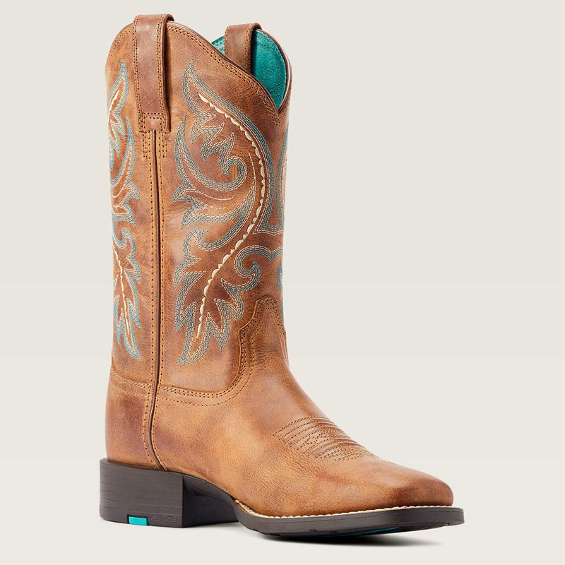 Ariat Round Up Back Zip Western Boot Sable Femme | OMP-87326803