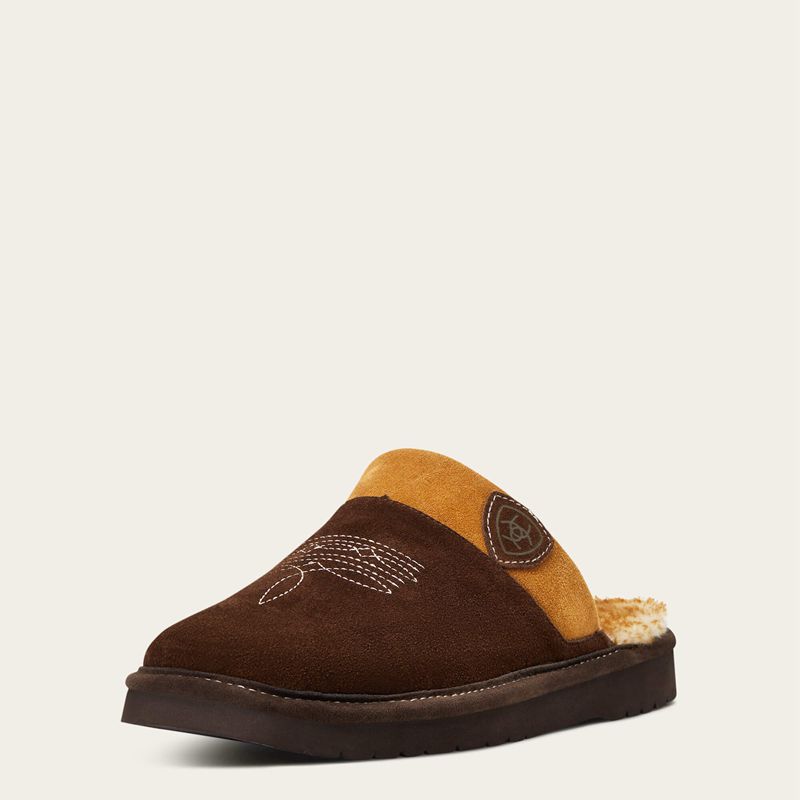 Ariat Silversmith Square Toe Slipper Chocolat Homme | JGX-33230065