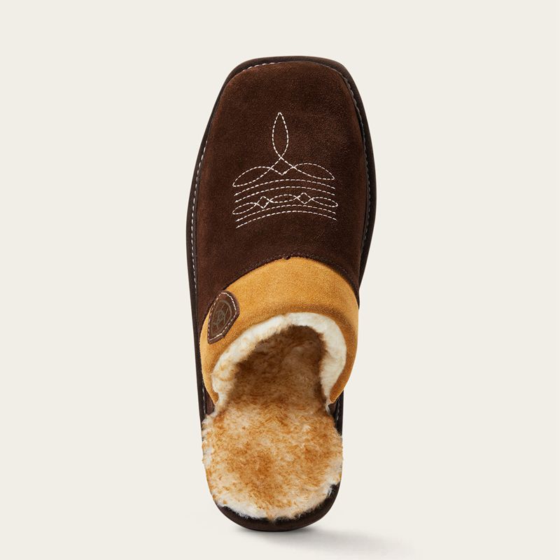 Ariat Silversmith Square Toe Slipper Chocolat Homme | JGX-33230065