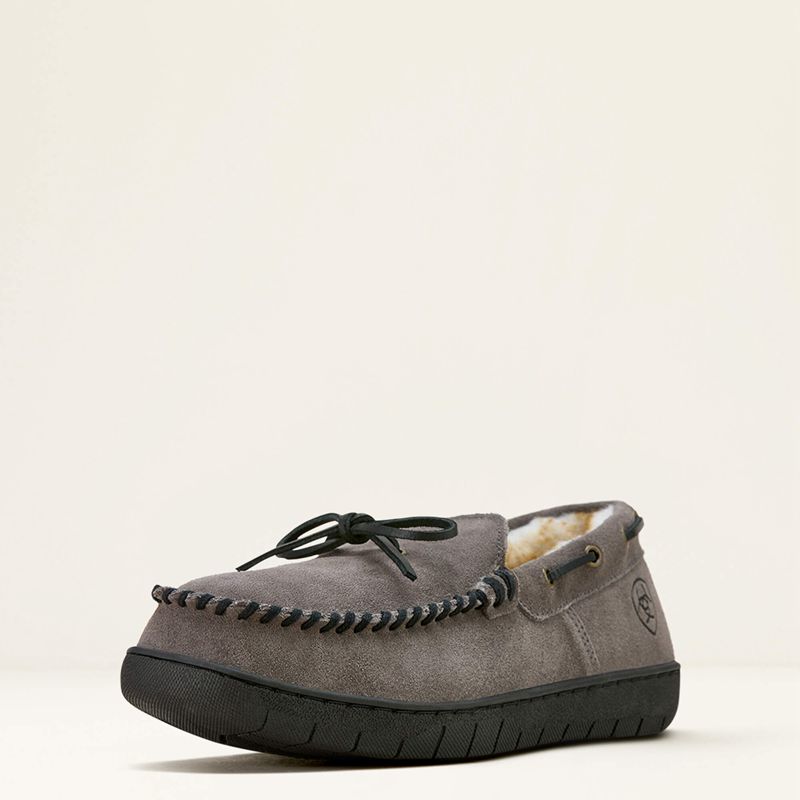 Ariat Moccasin Slipper Grise Homme | BEF-09632598