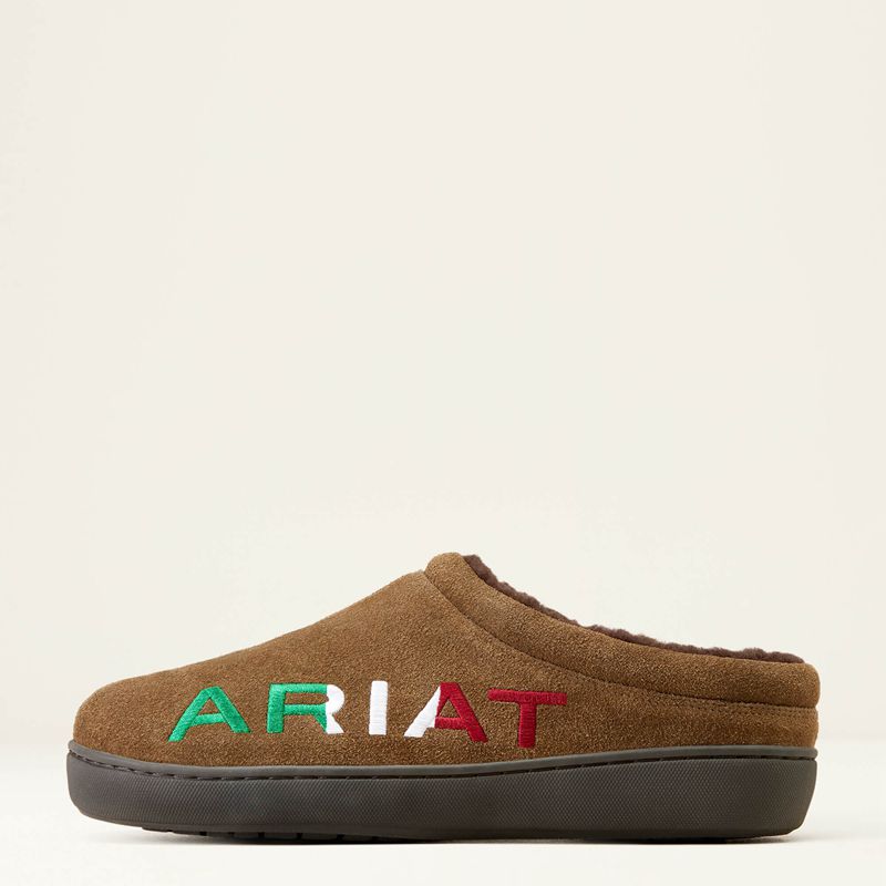 Ariat Logo Hooded Back Slipper Stone Mexico Homme | FZW-38971386