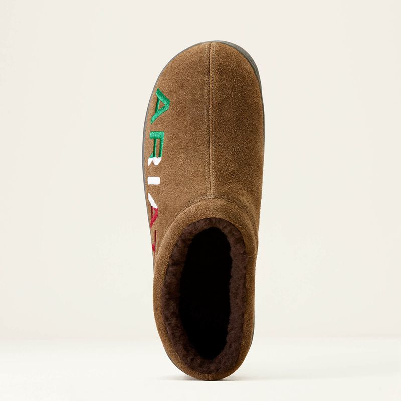 Ariat Logo Hooded Back Slipper Stone Mexico Homme | FZW-38971386