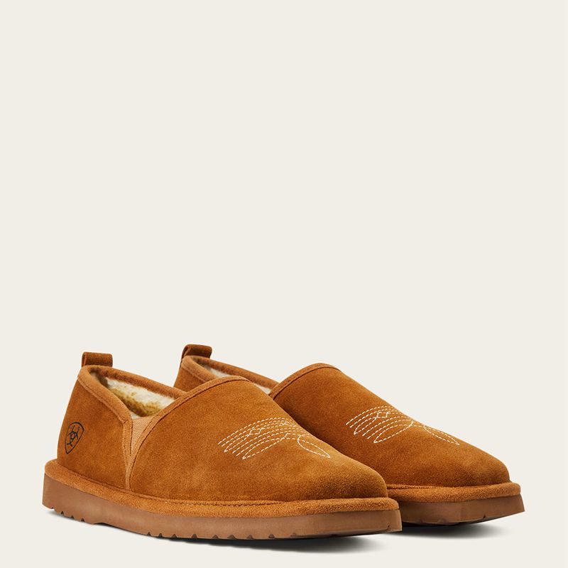 Ariat Lasso Square Toe Slipper Chestnut Homme | KCA-24520600