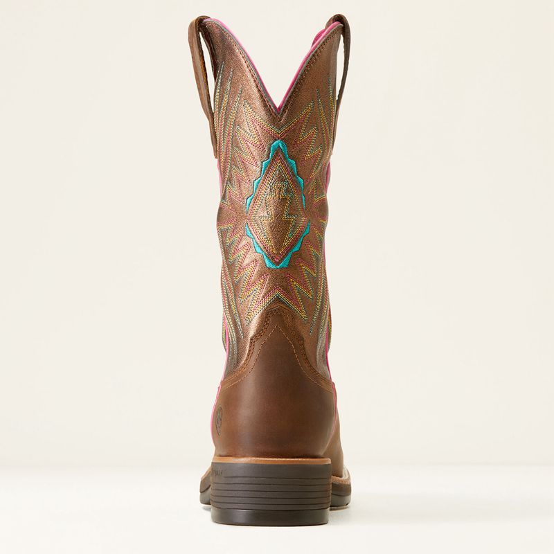 Ariat Ridgeback Western Boot Distressed Tan Femme | MLM-63739869