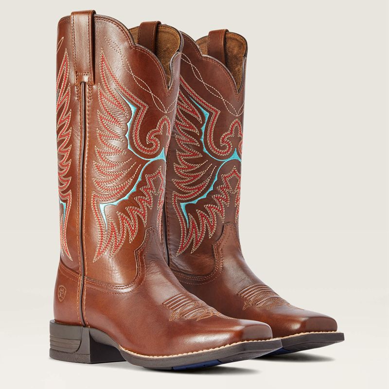 Ariat Rockdale Western Boot Marron Femme | MXE-34618004