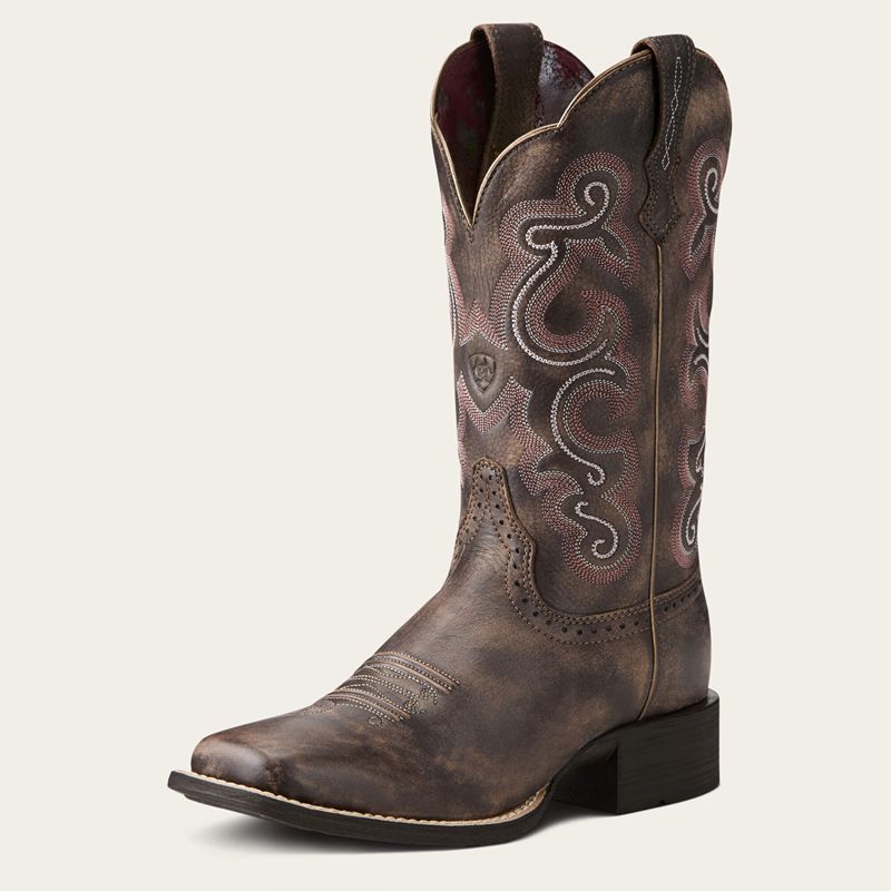 Ariat Quickdraw Western Boot Chocolat Femme | AAV-52467855