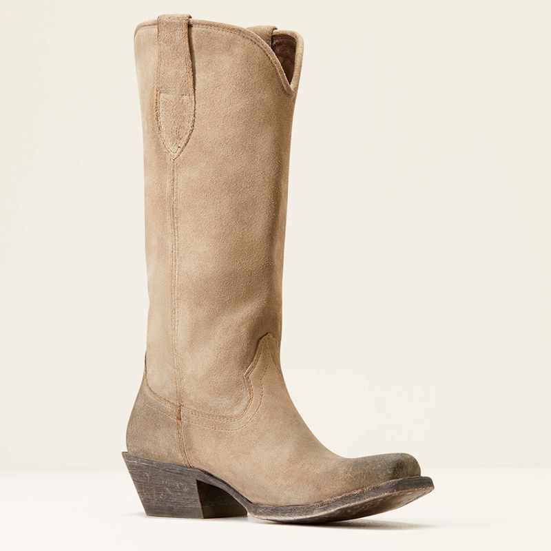 Ariat Memphis Western Boot Burnt Taupe Suede Femme | VAP-78473143