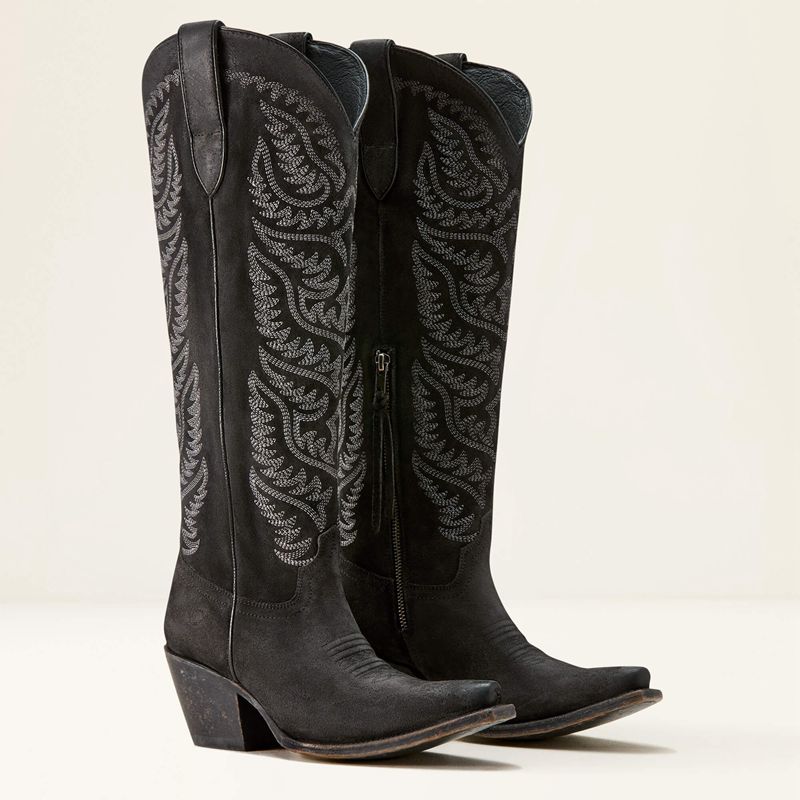 Ariat Laramie Stretchfit Western Boot Noir Femme | HPW-99419389