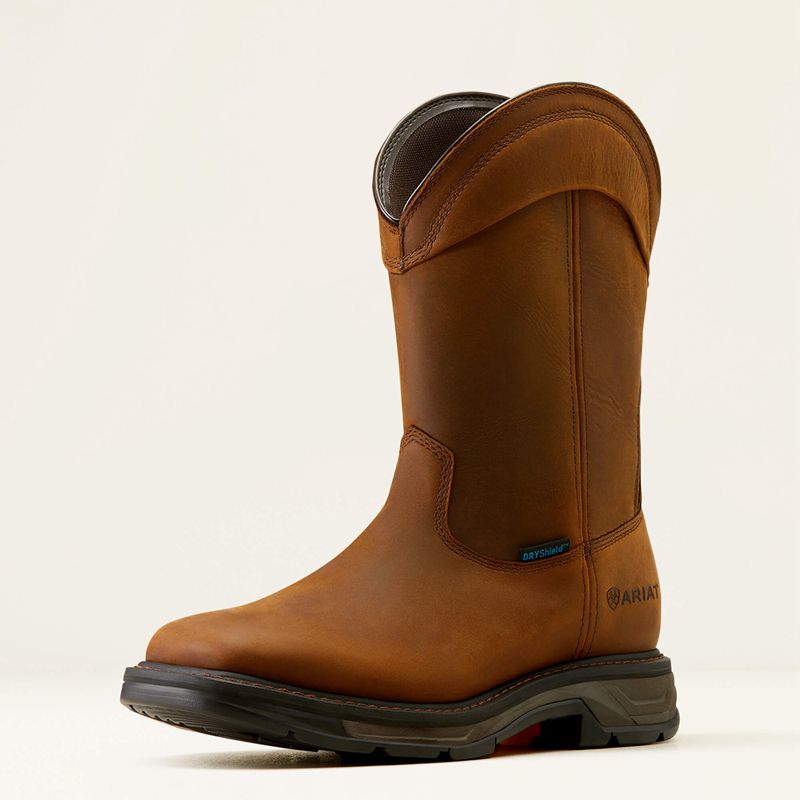 Ariat Workhog Xt Wellington Waterproof Work Boot Marron Homme | ELJ-09475494