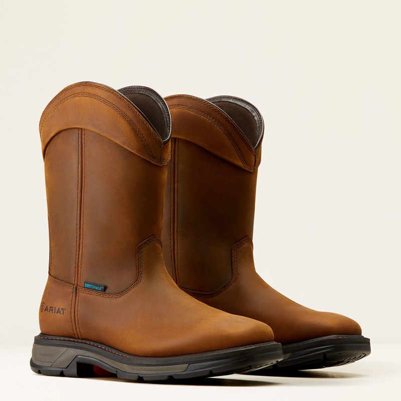 Ariat Workhog Xt Wellington Waterproof Work Boot Marron Homme | ELJ-09475494