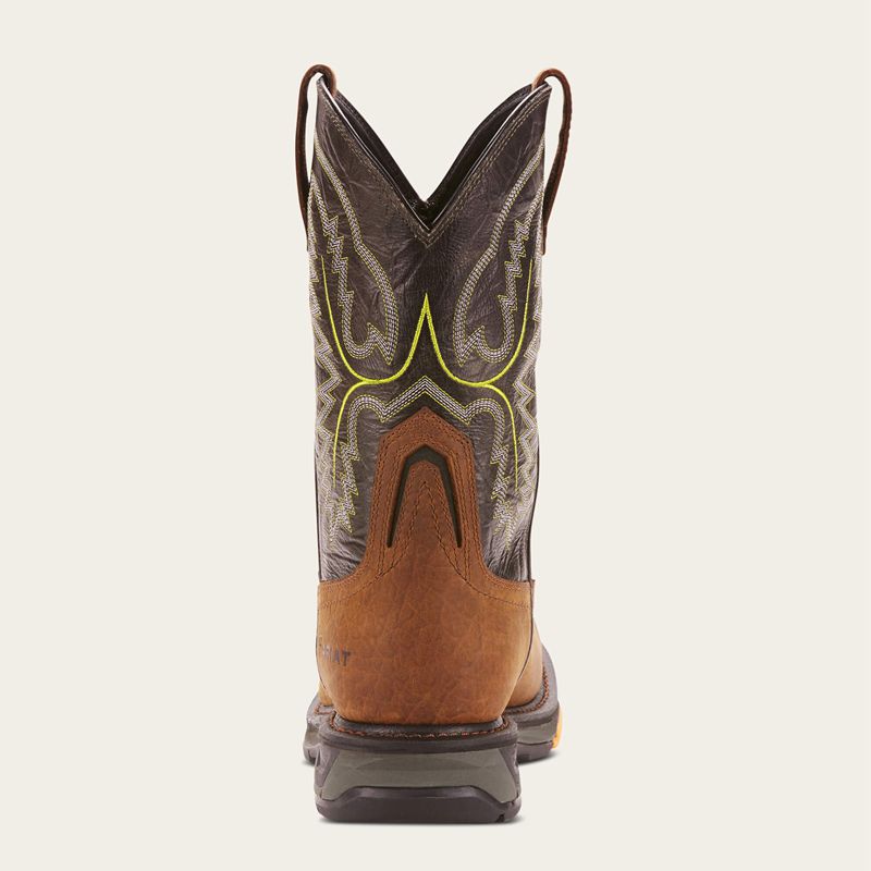 Ariat Workhog Xt Waterproof Work Boot Tumbled Bark Homme | PVT-63611546