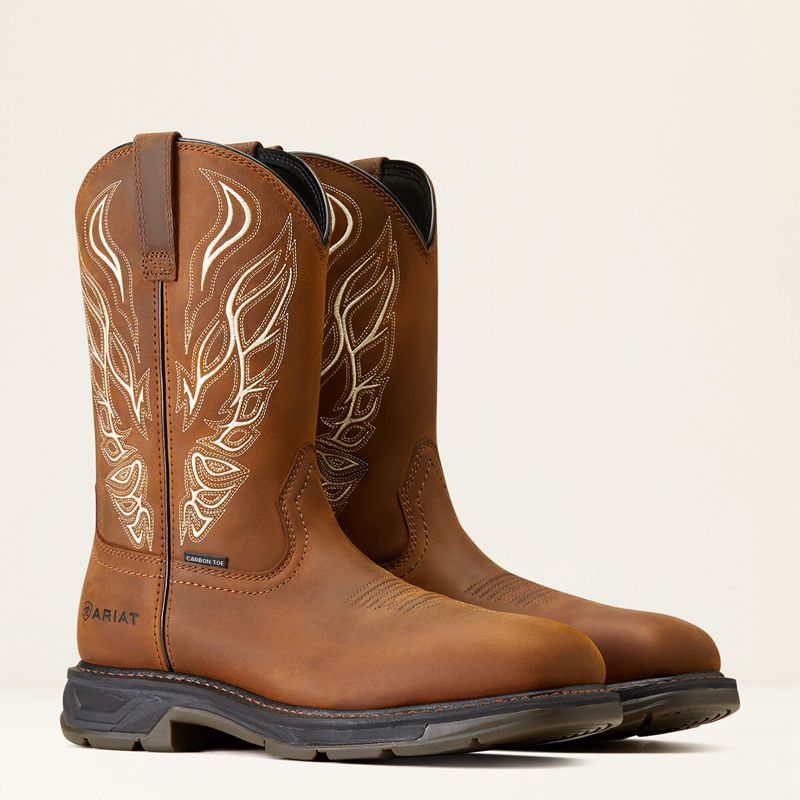 Ariat Workhog Xt Phoenix Carbon Toe Work Boot Marron Homme | MYR-26577319