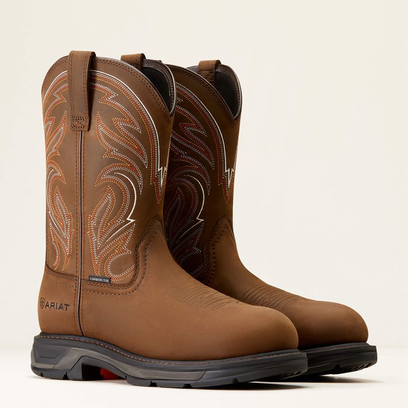 Ariat Workhog Xt Carbon Toe Work Boot Marron Homme | GZS-50025017