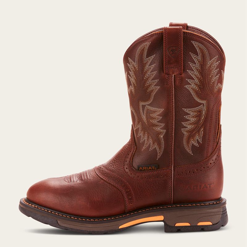 Ariat Workhog Pull-On Work Boot Cuivre Foncé Homme | ZFU-41680978