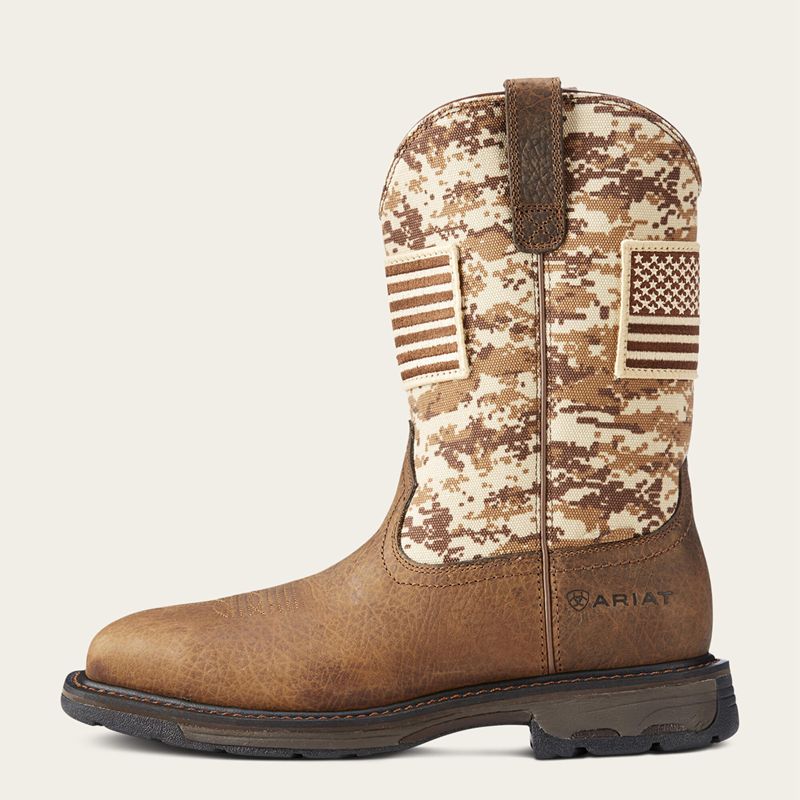 Ariat Workhog Patriot Work Boot Earth Homme | RPR-65336227