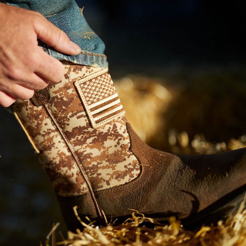 Ariat Workhog Patriot Work Boot Earth Homme | RPR-65336227