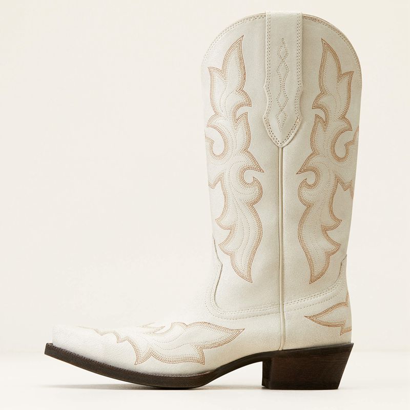 Ariat Jennings Stretchfit Western Boot Distressed Ivory Femme | TXX-98168156