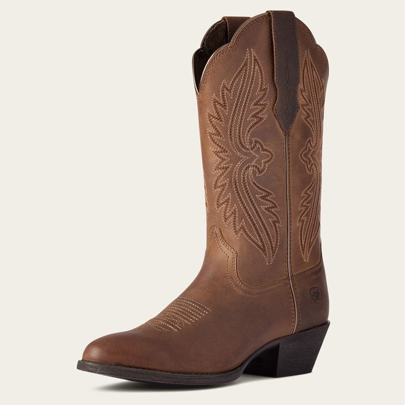 Ariat Heritage R Toe Stretchfit Western Boot Marron Femme | UNI-54174737