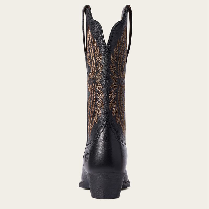 Ariat Heritage R Toe Stretchfit Western Boot Noir Femme | APV-17334070