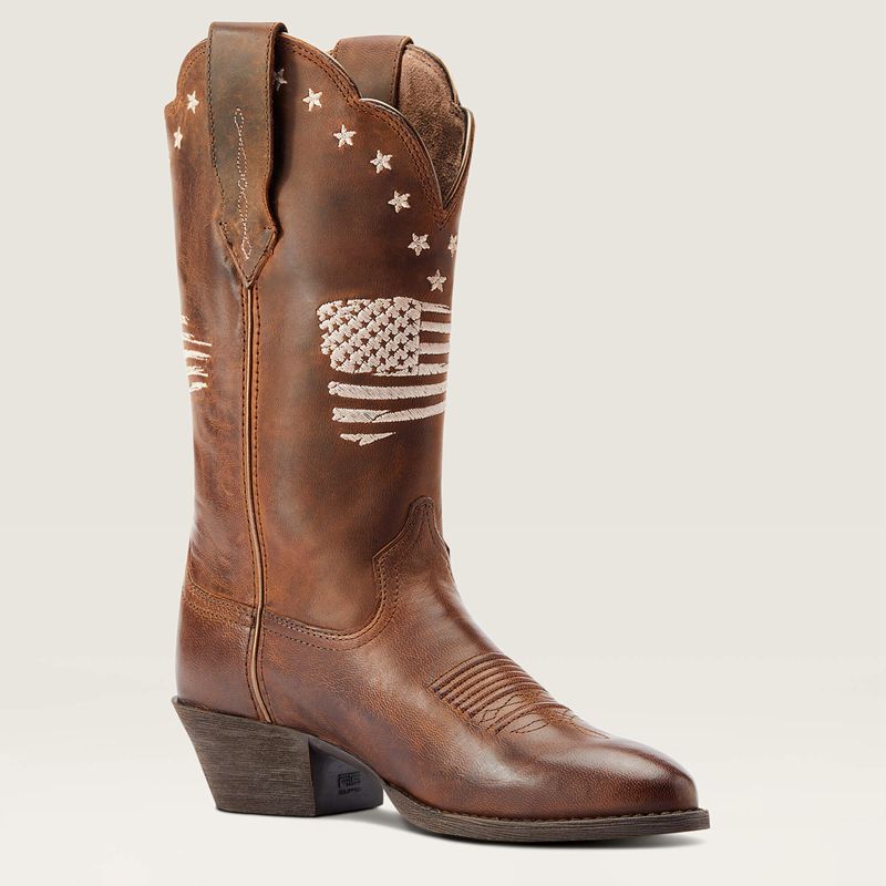 Ariat Heritage R Toe Liberty Stretchfit Western Boot Marron Femme | QQY-73613073