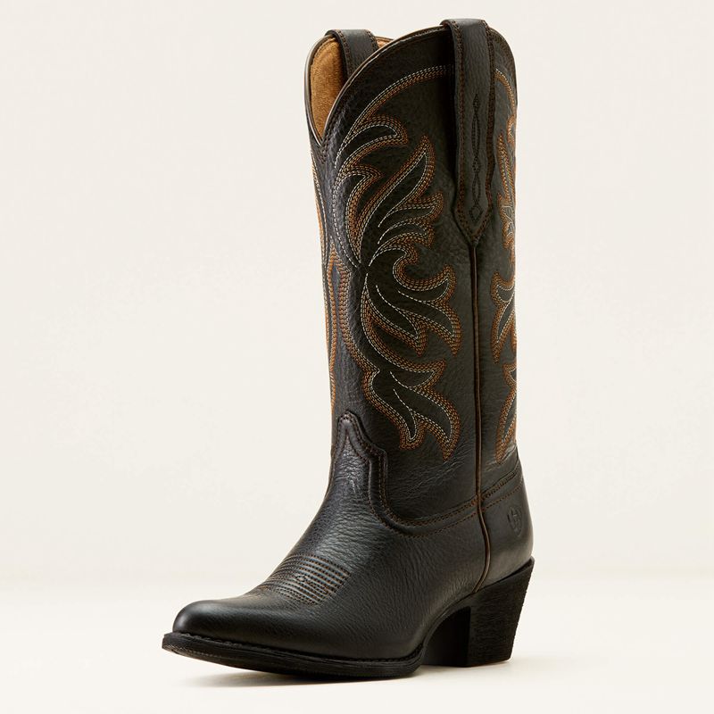 Ariat Heritage J Toe Stretchfit Western Boot Noir Femme | SVY-86788862