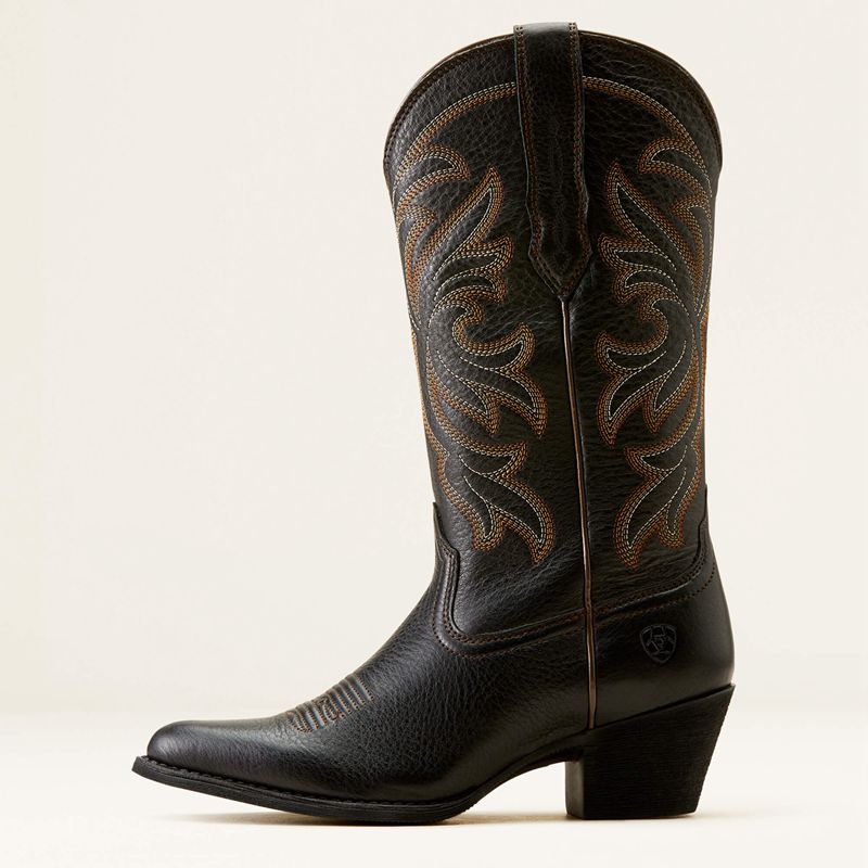 Ariat Heritage J Toe Stretchfit Western Boot Noir Femme | SVY-86788862