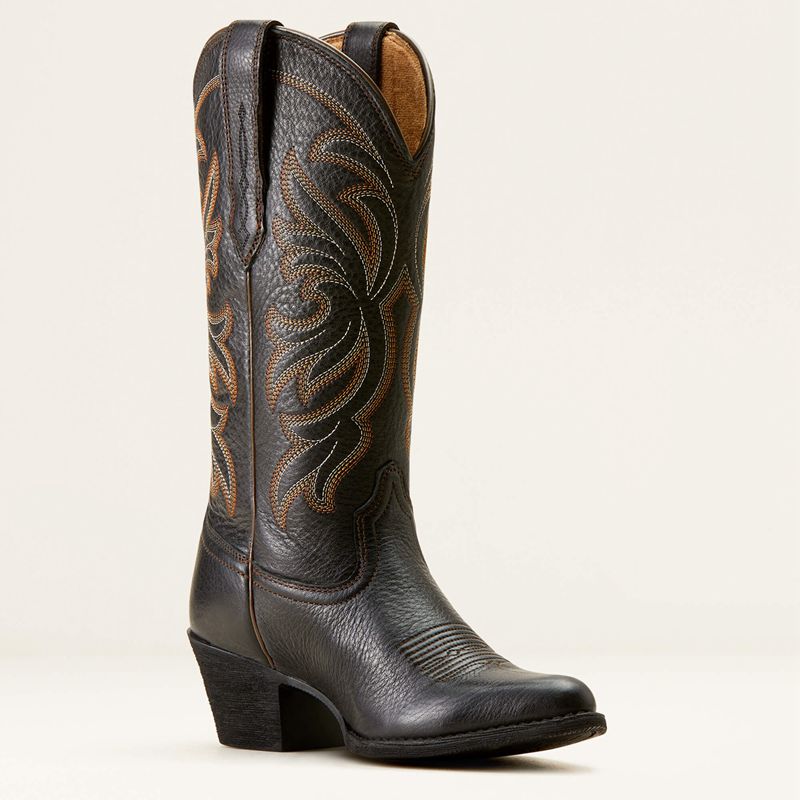 Ariat Heritage J Toe Stretchfit Western Boot Noir Femme | SVY-86788862