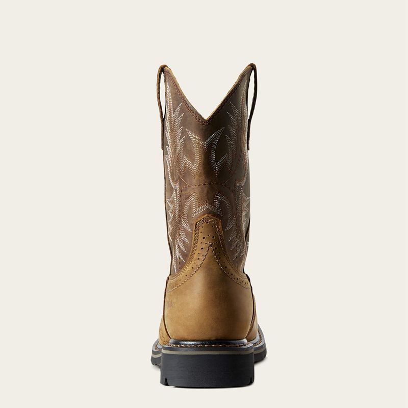 Ariat Sierra Wide Square Toe Work Boot Aged Bark Homme | YJK-57177184