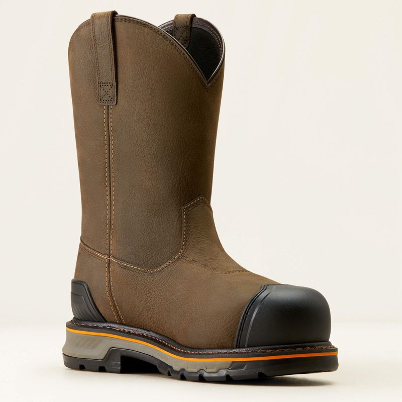 Ariat Stump Jumper Pull-On Boa Waterproof Composite Toe Work Boot Cafe Homme | RXO-88454442