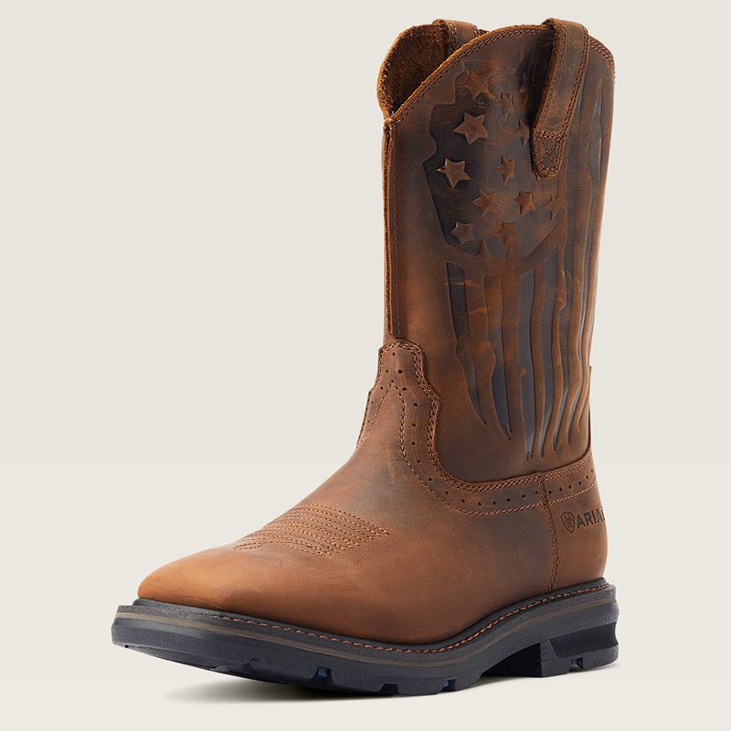 Ariat Sierra Shock Shield Patriot Work Boot Marron Homme | GRI-91749342