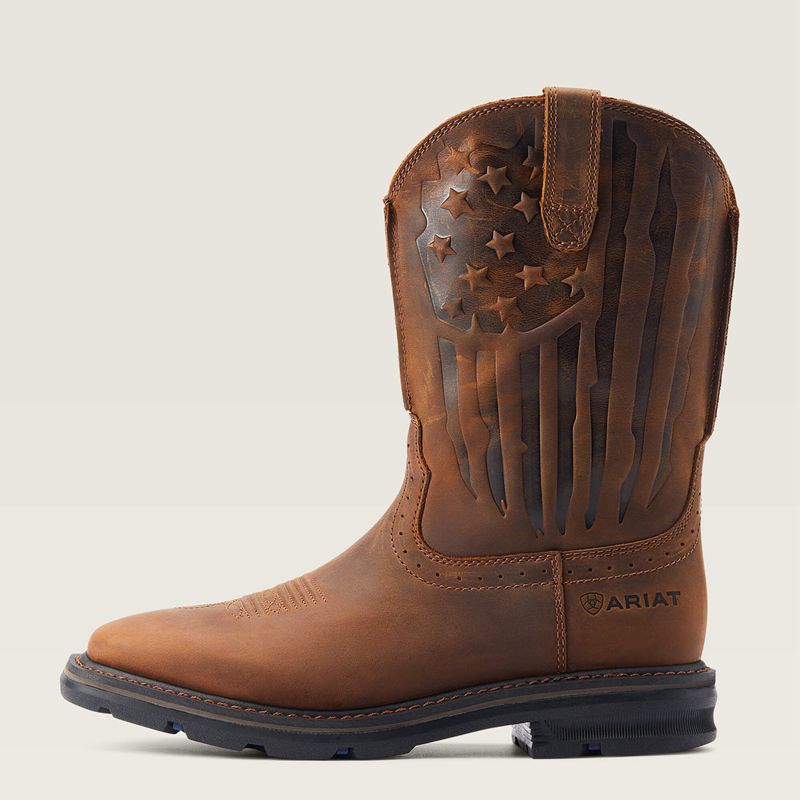 Ariat Sierra Shock Shield Patriot Work Boot Marron Homme | GRI-91749342