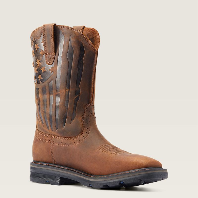 Ariat Sierra Shock Shield Patriot Work Boot Marron Homme | GRI-91749342