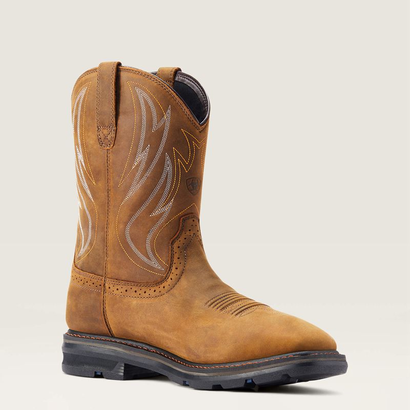 Ariat Sierra Shock Shield Waterproof Work Boot Marron Homme | PRJ-20800097