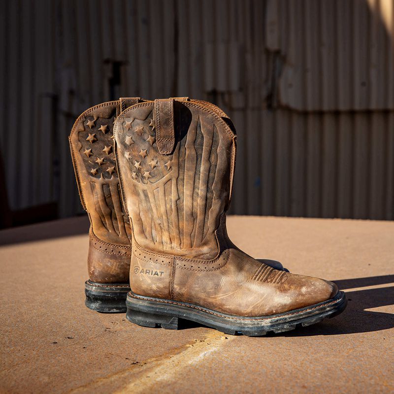 Ariat Sierra Shock Shield Patriot Work Boot Marron Homme | GRI-91749342