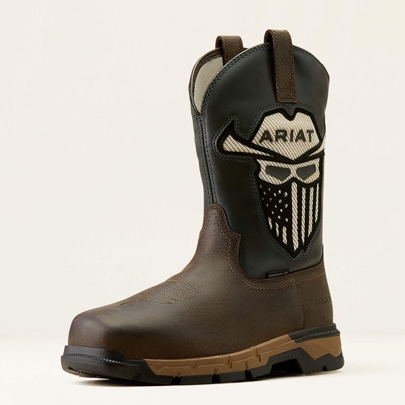 Ariat Rebar Flex Western Venttek Incognito Composite Toe Work Boot Iron Coffee/Storm Homme | RLG-68920731