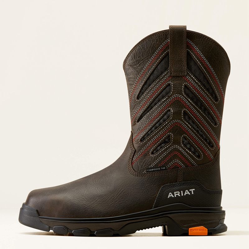 Ariat Intrepid Venttek Composite Toe Work Boot Cafe Homme | SAG-38115580