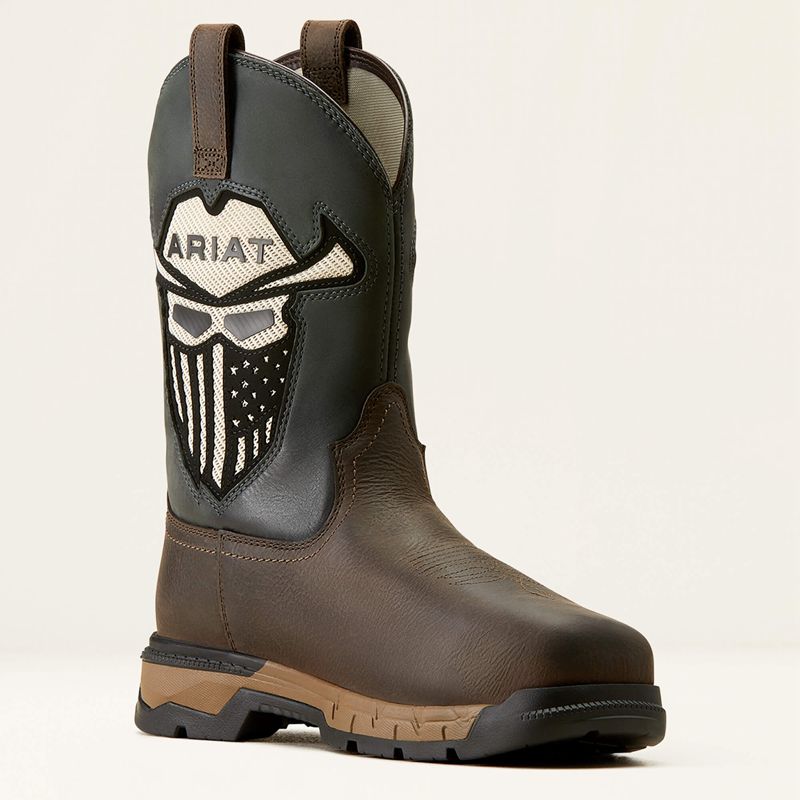 Ariat Rebar Flex Western Venttek Incognito Composite Toe Work Boot Iron Coffee/Storm Homme | RLG-68920731