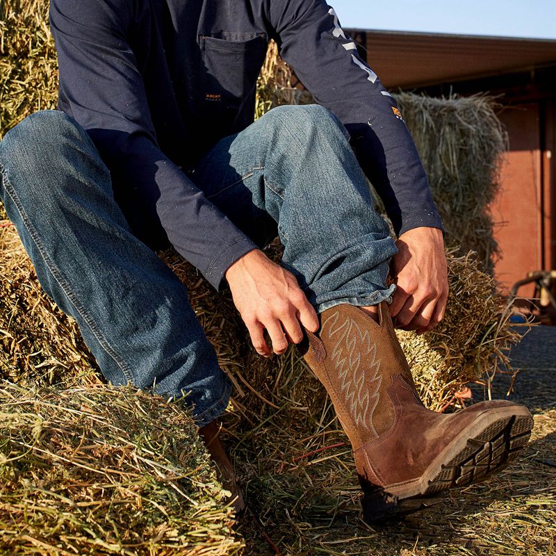 Ariat Groundbreaker Work Boot Marron Homme | YHO-67936210