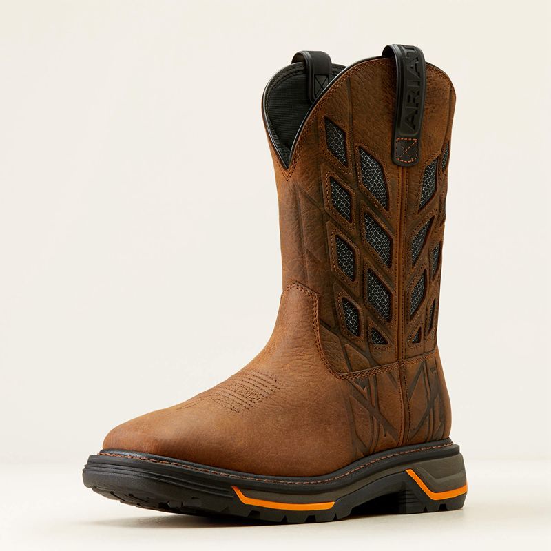 Ariat Big Rig Tread Venttek Work Boot Earth/Graphite Homme | VQF-08074937