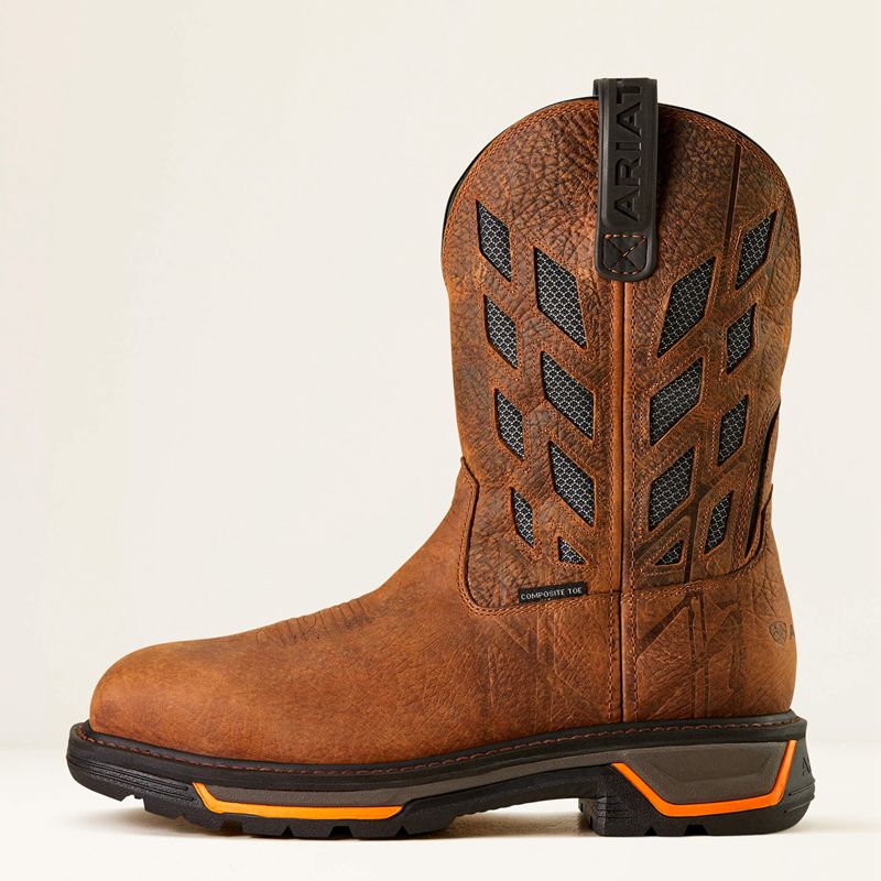 Ariat Big Rig Tread Venttek Composite Toe Work Boot Earth/Graphite Homme | RQS-00396494