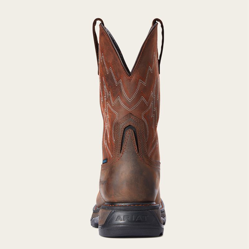 Ariat Big Rig Waterproof Work Boot Marron Foncé Homme | MWH-73080877