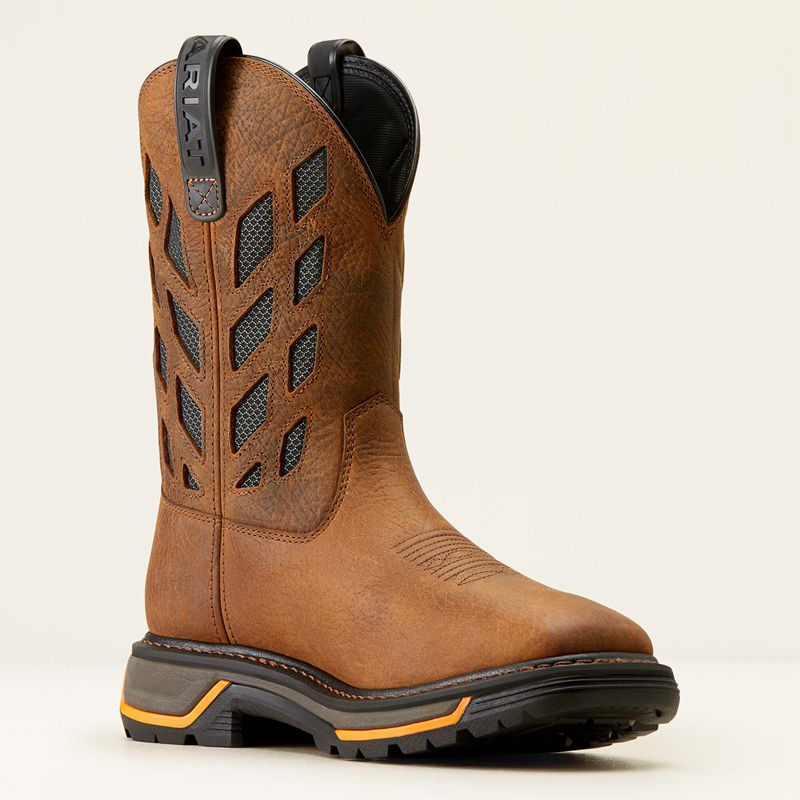 Ariat Big Rig Tread Venttek Work Boot Earth/Graphite Homme | VQF-08074937