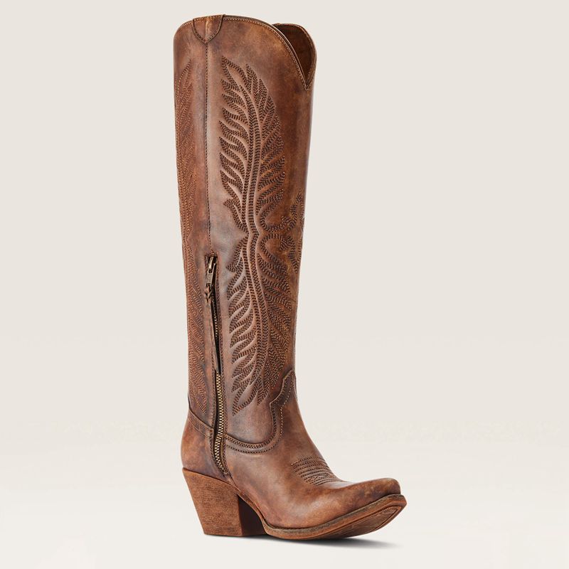 Ariat Guinevere Western Boot Naturally Distressed Allegro Femme | XCB-65096946