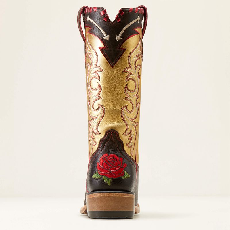 Ariat Futurity Rodeo Quincy Western Boot Toffee Crunch/Range Riding Ruby Femme | FFJ-42901922