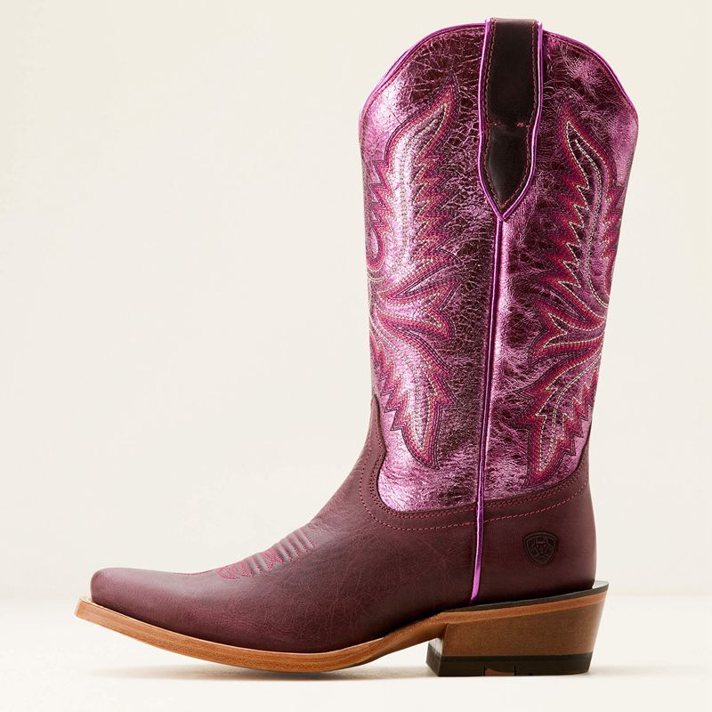 Ariat Futurity Flash Western Boot Crimson Grape/Magenta Shine Femme | WEE-86632749