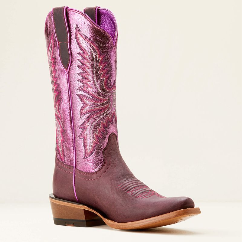 Ariat Futurity Flash Western Boot Crimson Grape/Magenta Shine Femme | WEE-86632749