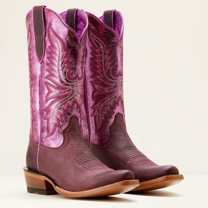 Ariat Futurity Flash Western Boot Crimson Grape/Magenta Shine Femme | WEE-86632749